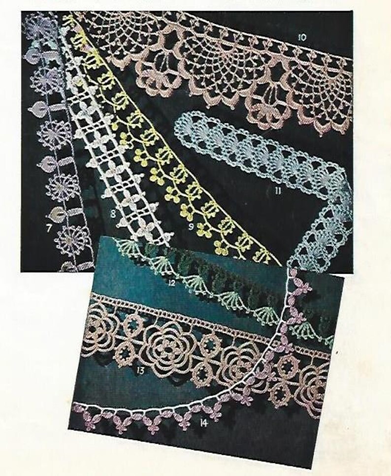 Vintage Crochet and Tatting Edgings Patterns PDF Instant Digital
