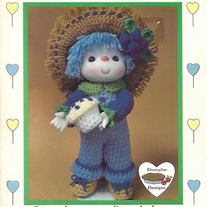 Vintage &quot;Lollipop Lane&quot; Blueberry Cupcake Doll Crochet Pattern (***PDF instant digital download***) instructions to make