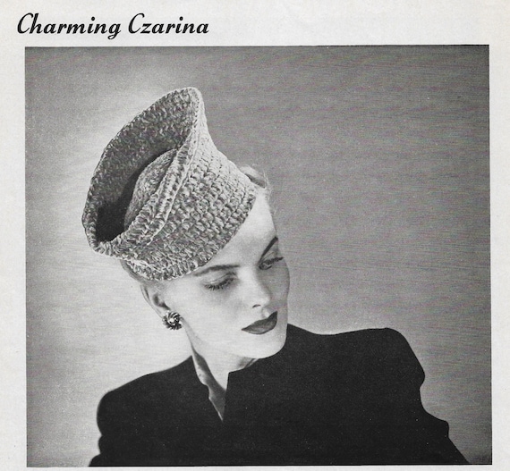 Vintage Crochet Hats, Handbags,purses,totes, PATTERNS 1940 display picture 3