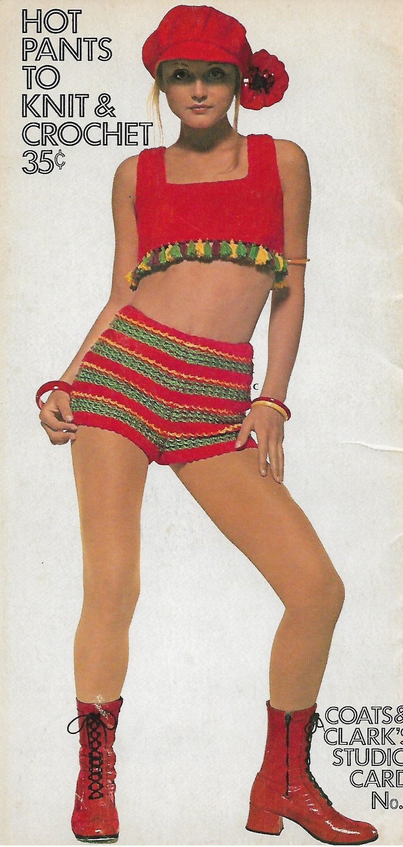 Vintage Crochet/Knit Hot Pants Tops PATTERNS Etsy