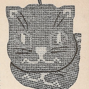 Vintage Crochet Cat/Kitten Face Pattern***PDF instant digital download***NOT a finished item, instructions only