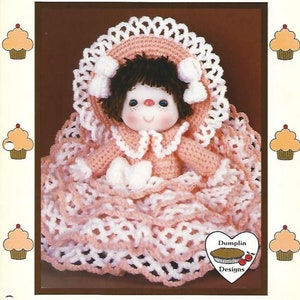 Vintage &quot;Cupcake Corner&quot; Peach Taffy Doll Crochet Pattern (***PDF instant digital download***) instructions to make