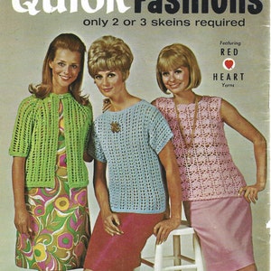 Vintage Knit and Crochet Patterns 1968 (***PDF instant digital download***) instructions to make