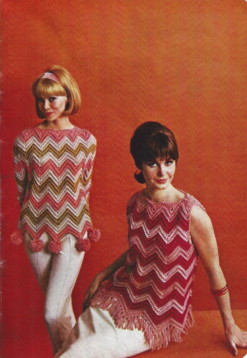 Vintage Ripple Knitted and Crocheted Patterns 1970s (***PDF Instant ...