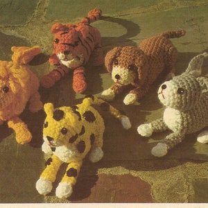 Vintage Crochet Pet/ Animal Patterns 1970&#39;s***PDF instant digital download***NOT a finished item, instructions only