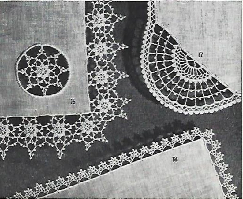 Vintage Crochet and Tatting Edgings Patterns PDF Instant Digital