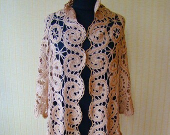 Hand knit merino wool shaw, Knitted lace shawl, Crochet triangle wool shawl, Wedding shawl, Merino wool scarf, Bridal cover up, Belgian lace