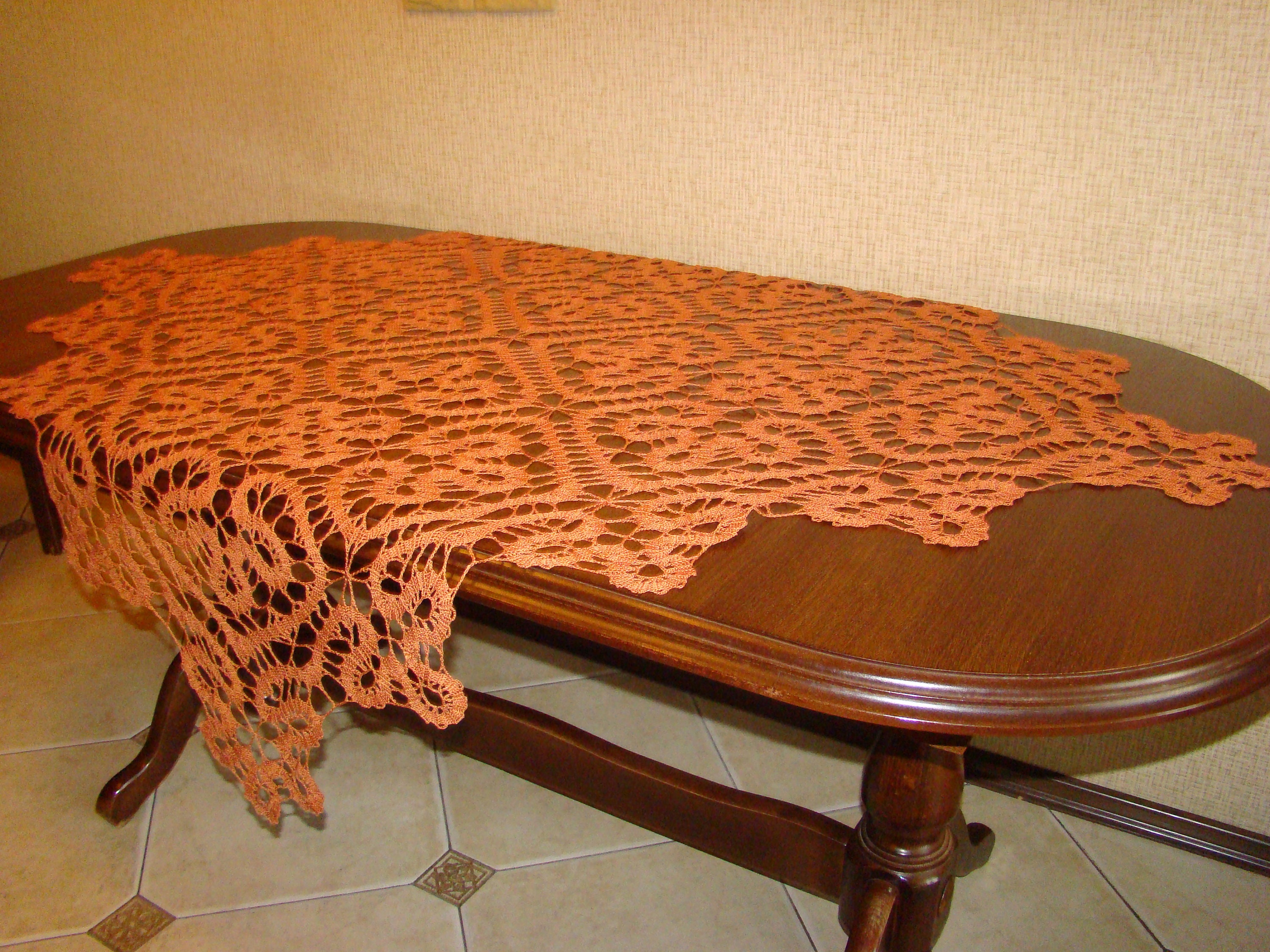 Crochet Handmade Lace Small Tablecloth Custom Cotton Etsy