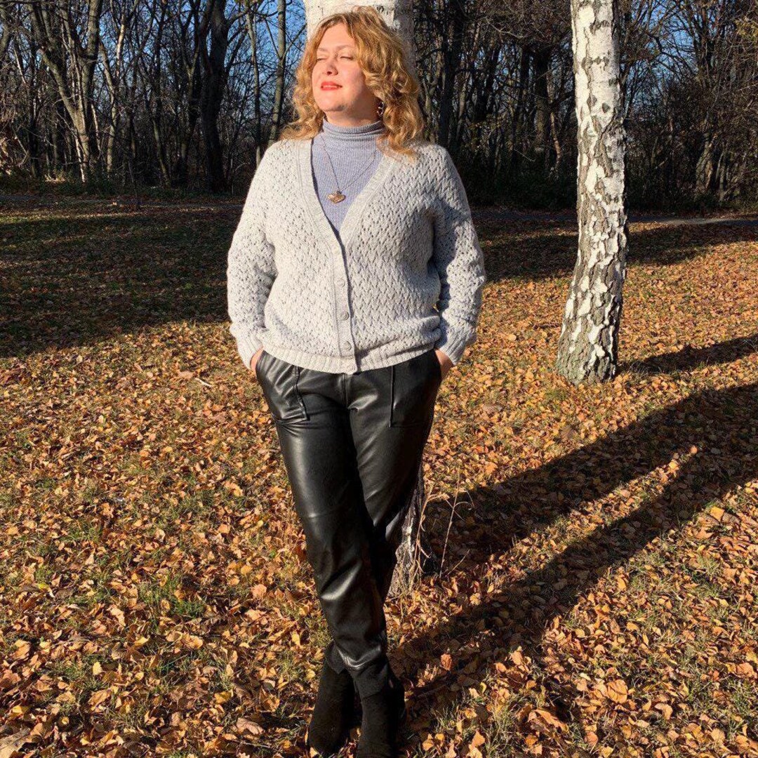 Hand Knitted Merino Angora Cardigan, Knitted V Neck Button up Cardigan ...