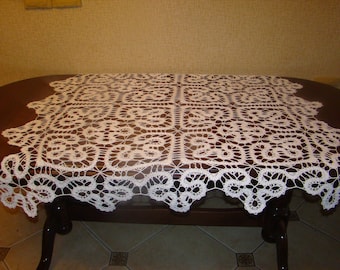 Gehäkelte handgemachte kleine Tischdecke benutzerdefinierte Baumwolltischdecke quadratische Tischdecke handgestrickte Ostern Hochzeit Tischdecke Mutter Geschenk vom Sohn