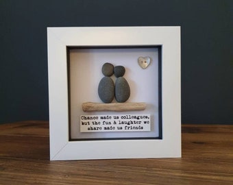 Chance made us colleagues, framed pebble picture