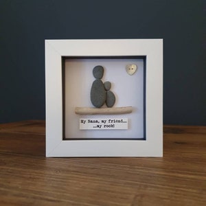 My Nana, my friend... my rock! Framed pebble picture