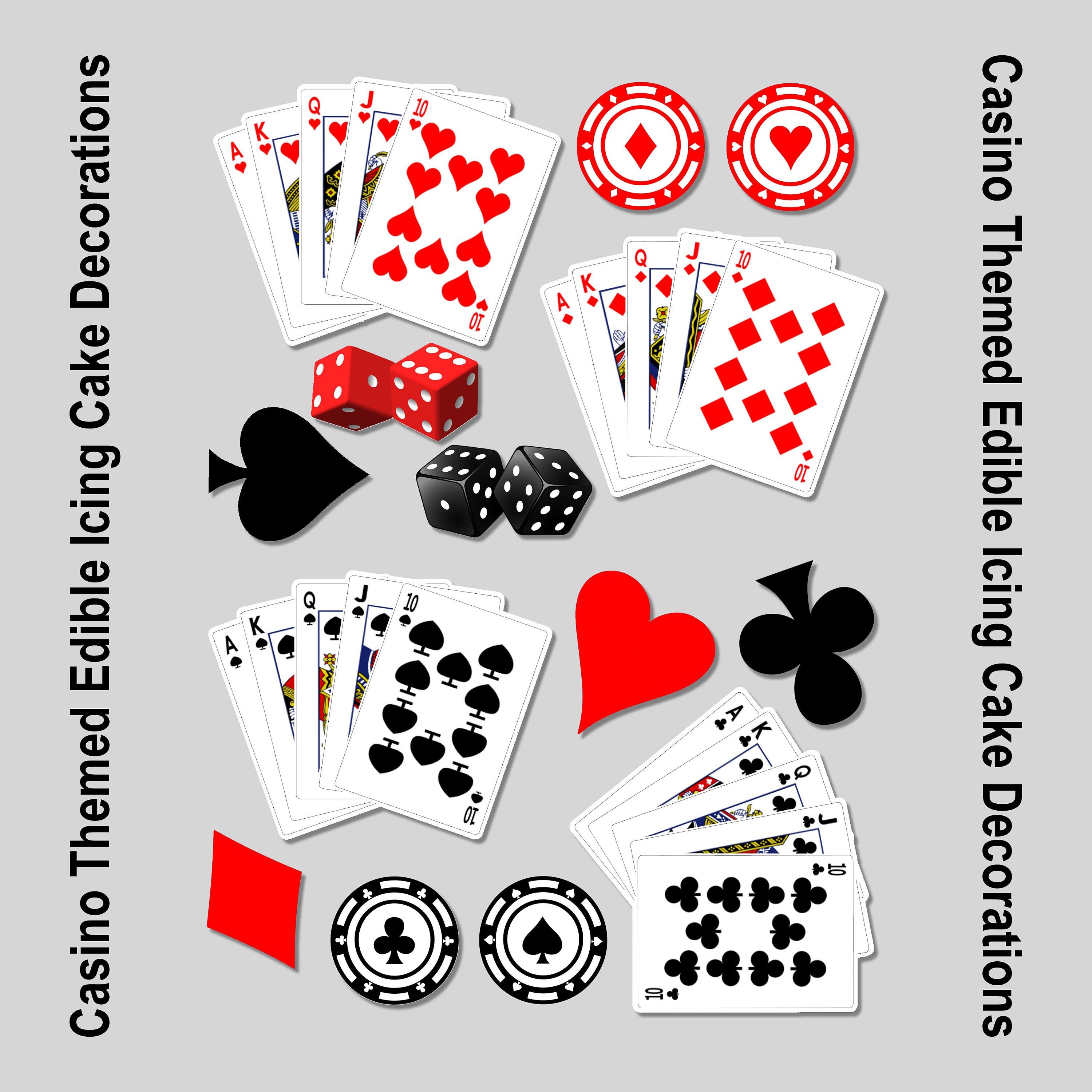 Poker Thema Tortenverzierung Casino Tortenaufleger Geburtstag - Poker Chips Design Für Kuchen Alles Zum Geburtstag