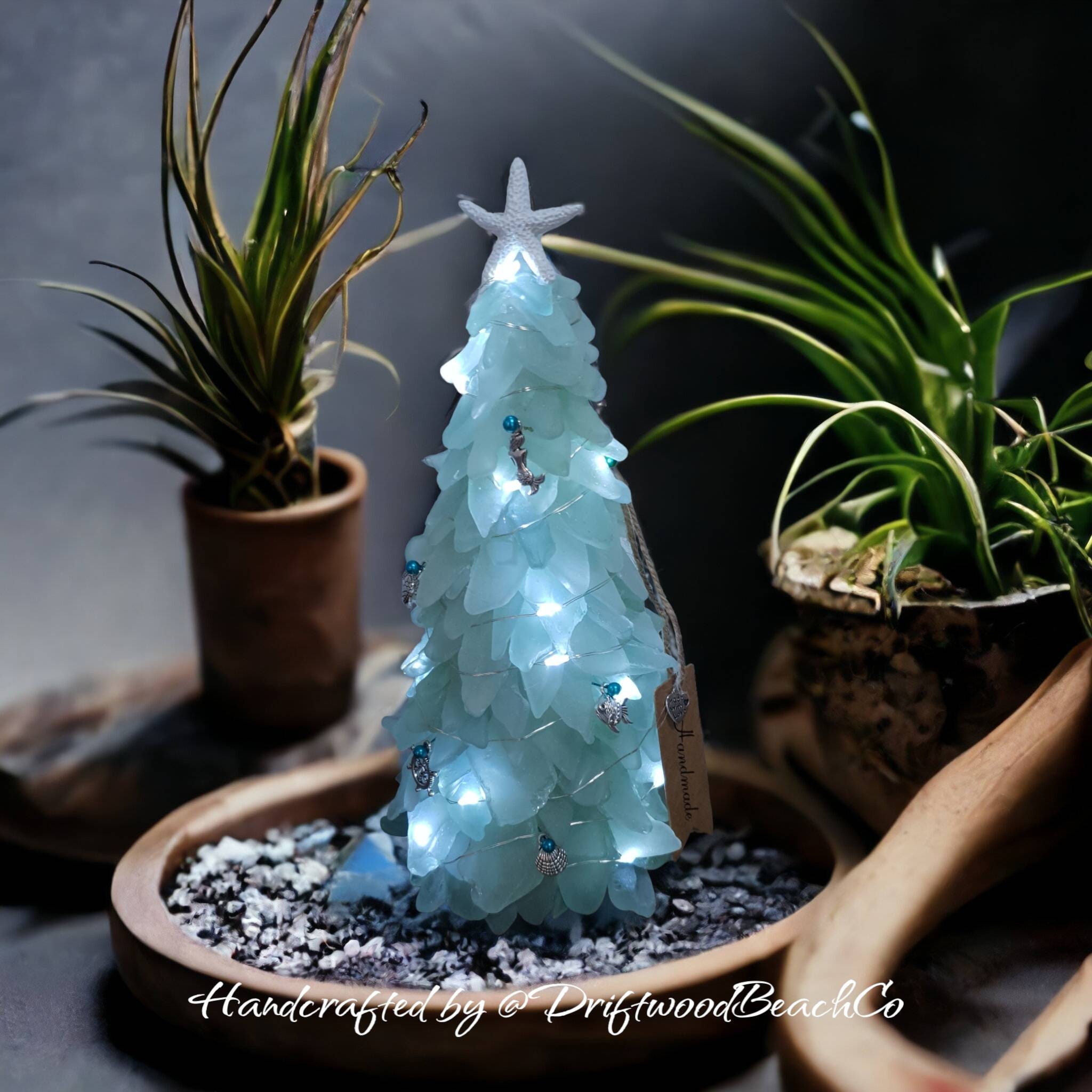 Sea Glass Christmas Tree Ornament, Ocean Christmas Tree Decorations, Sea  Crystal Glass Decor Crafts Pendants, Sea Glass Christmas Tree Hanging