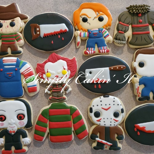 Halloween Horror Movie Sugar Cookies Custom Birthday Party Etsy
