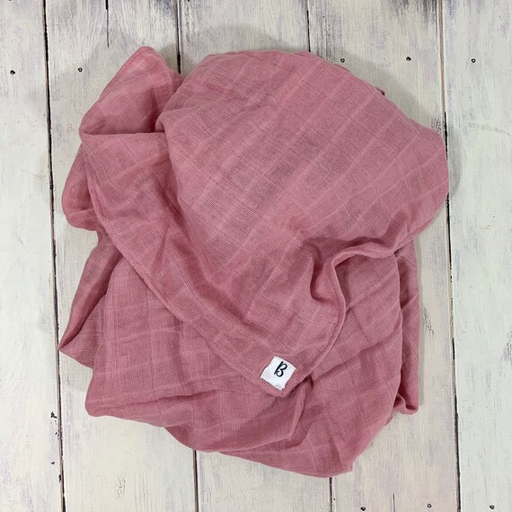 pink muslin blanket