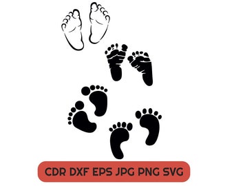 Baby Footprint Svg Etsy