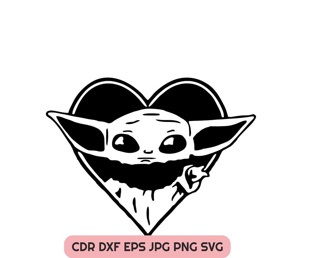 Vector Baby Yoda Svg