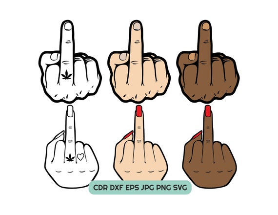 Mens Middle Finger Svg Cut File Women's Finger Svg Etsy.