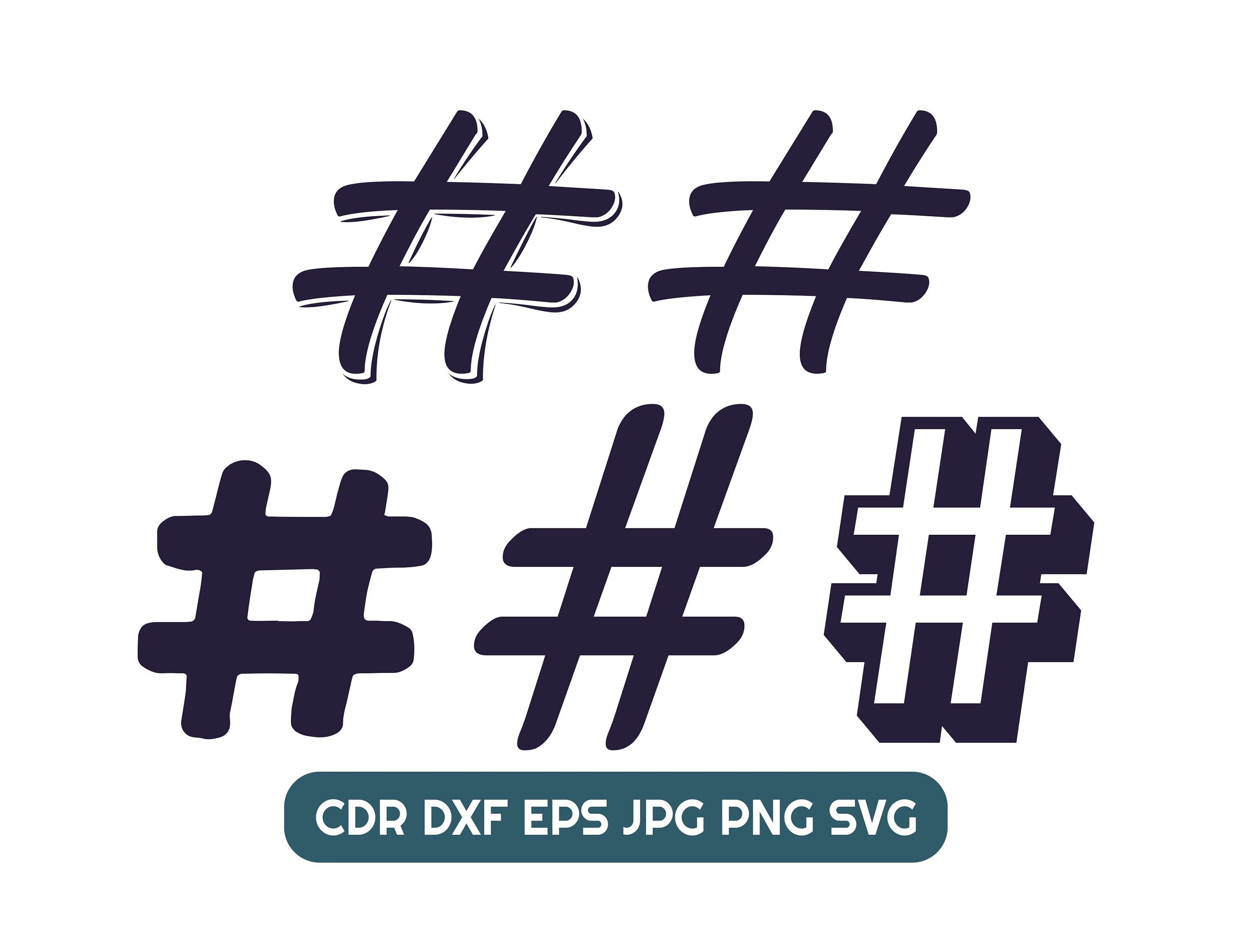 Download Hashtag Sign Svg Vector Wedding Hashtag Design Social Media Etsy