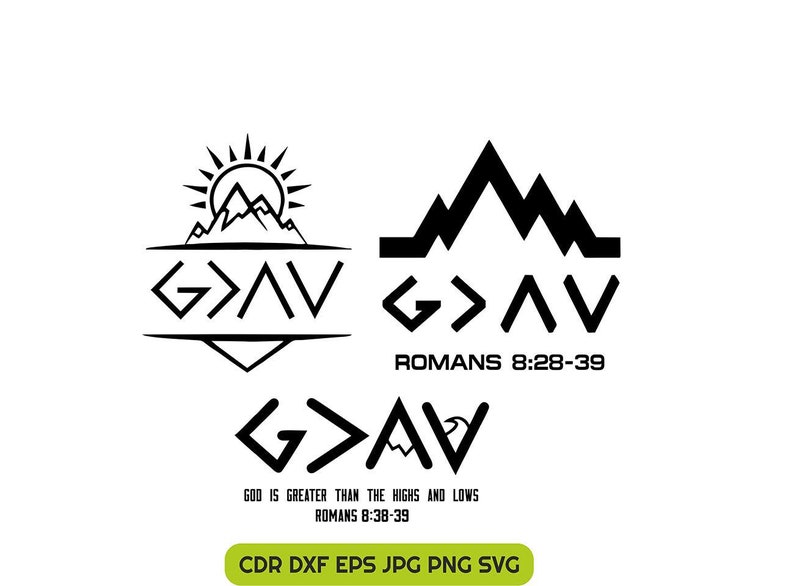 Download Bible verse God is greater svg Christian vector cut files ...