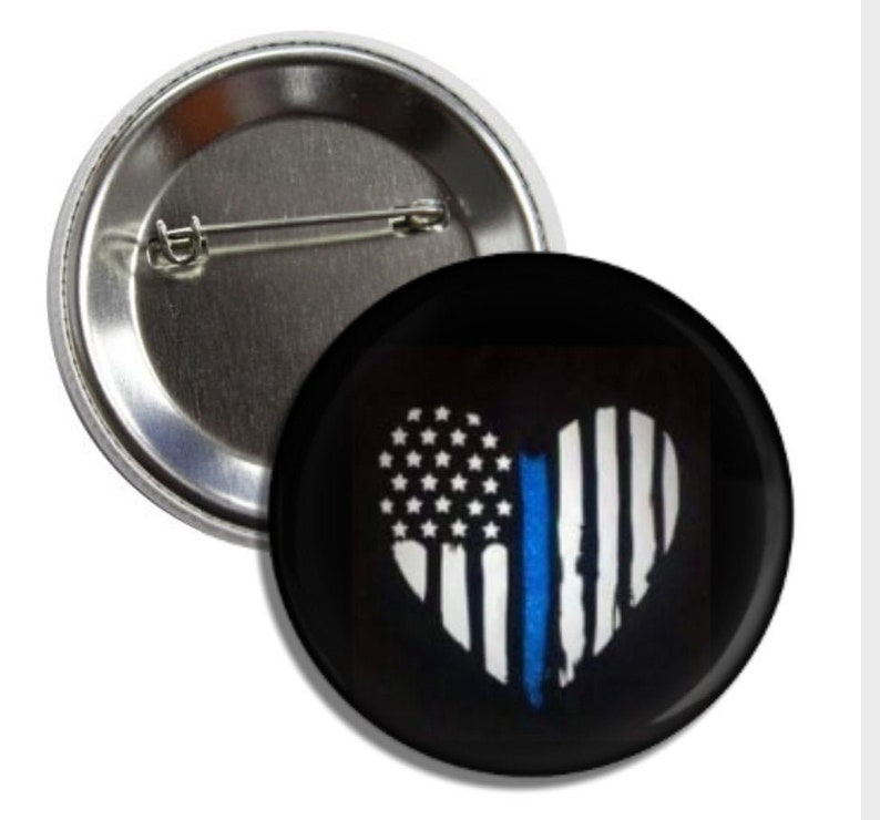 Thin Blue Line Heart