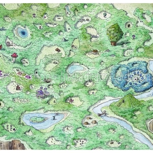 Forêt enchantée - Carte fantastique imprimable