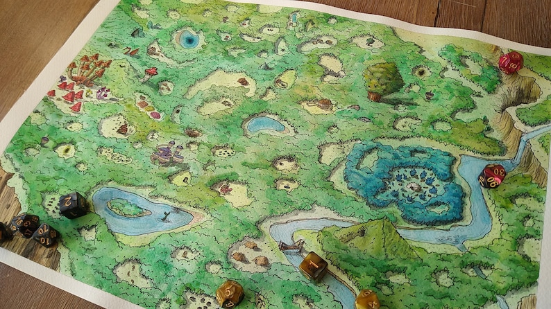 Enchanted Forest Printable Fantasy Map  Etsy
