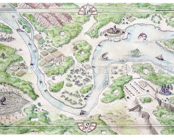 Villa Mariahnah - Printable Fantasy Map