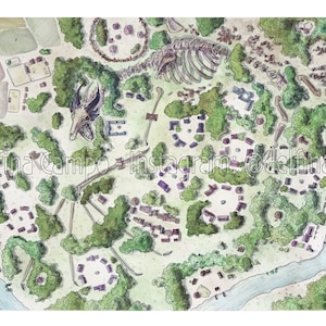 Drachenland - Druckbare Fantasy Karte