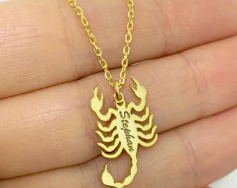 スターリングシルバーのスコーピオンネックレス：ウェスタンデザート 