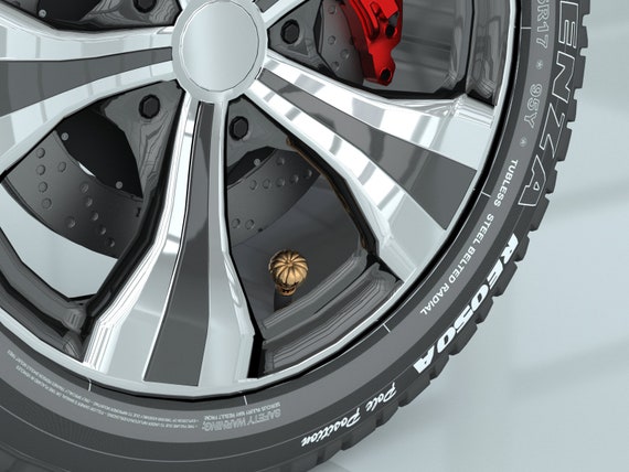 BOBOBH 4 Pezzi Cappucci valvola Pneumatici, per alfaRome Resistente alla corrosione Coperchio Stelo valvola a Prova di perdite Tappi Antipolvere