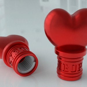 4pcs Heart Tire Valve Stem Caps: Valentines Gift image 1