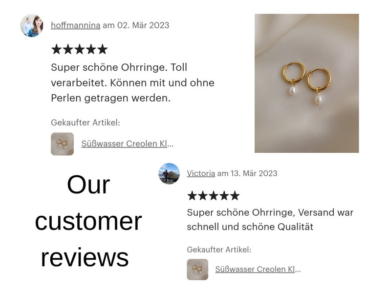 Süßwasser-Creolen Kleine goldene Creolen mit Perlen Muttertagsgeschenk für die beste Freundin 18k vergoldete Ohrringe mit Perlen Gold Huggie Pearl Creolen Bild 10