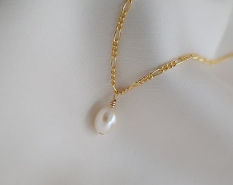 Gold Perlenhalskette 14k gold filled Süßwasserperle Brauthalskette Perlenkette Choker Zierliche Perlenhalskette Hochzeitskette