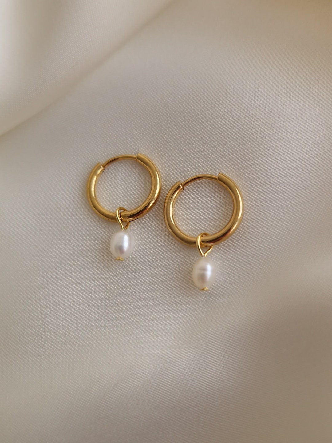 Water Resistant Small Gold Hoops main image 0