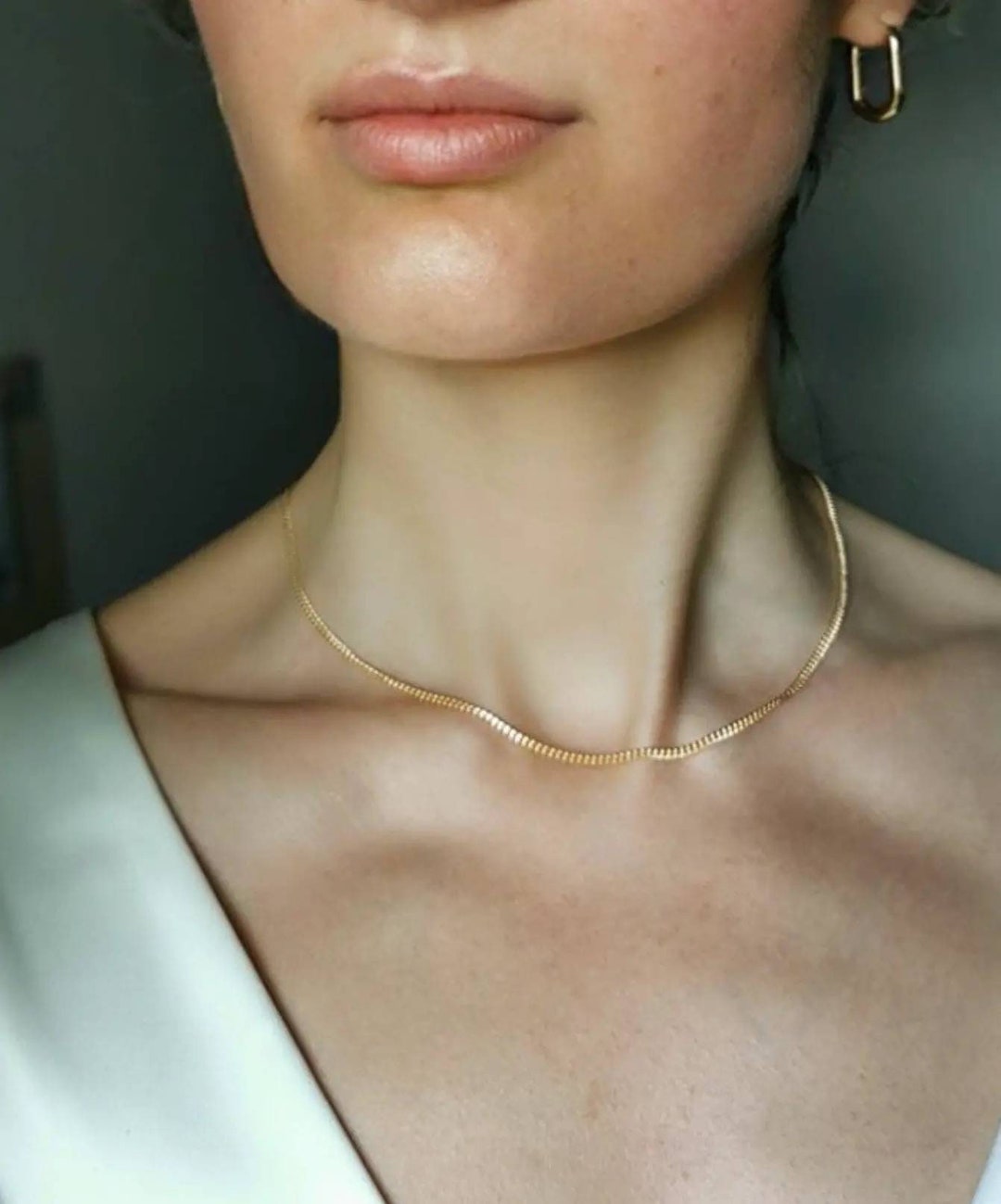 Gold Chain Necklace 14k Gold Filled Elegant Chain Minimal Etsy
