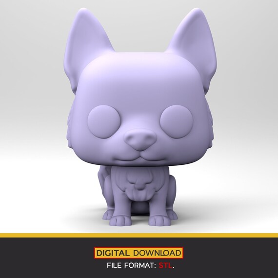 Dog 3D Model in a Funko Style for 3D Chibi Etsy