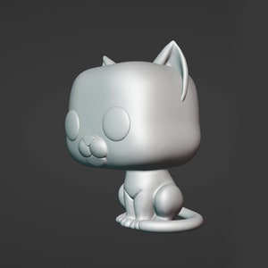 Cat 3D Model in a Funko POP Style for 3D Printing. Chibi Cat | Etsy