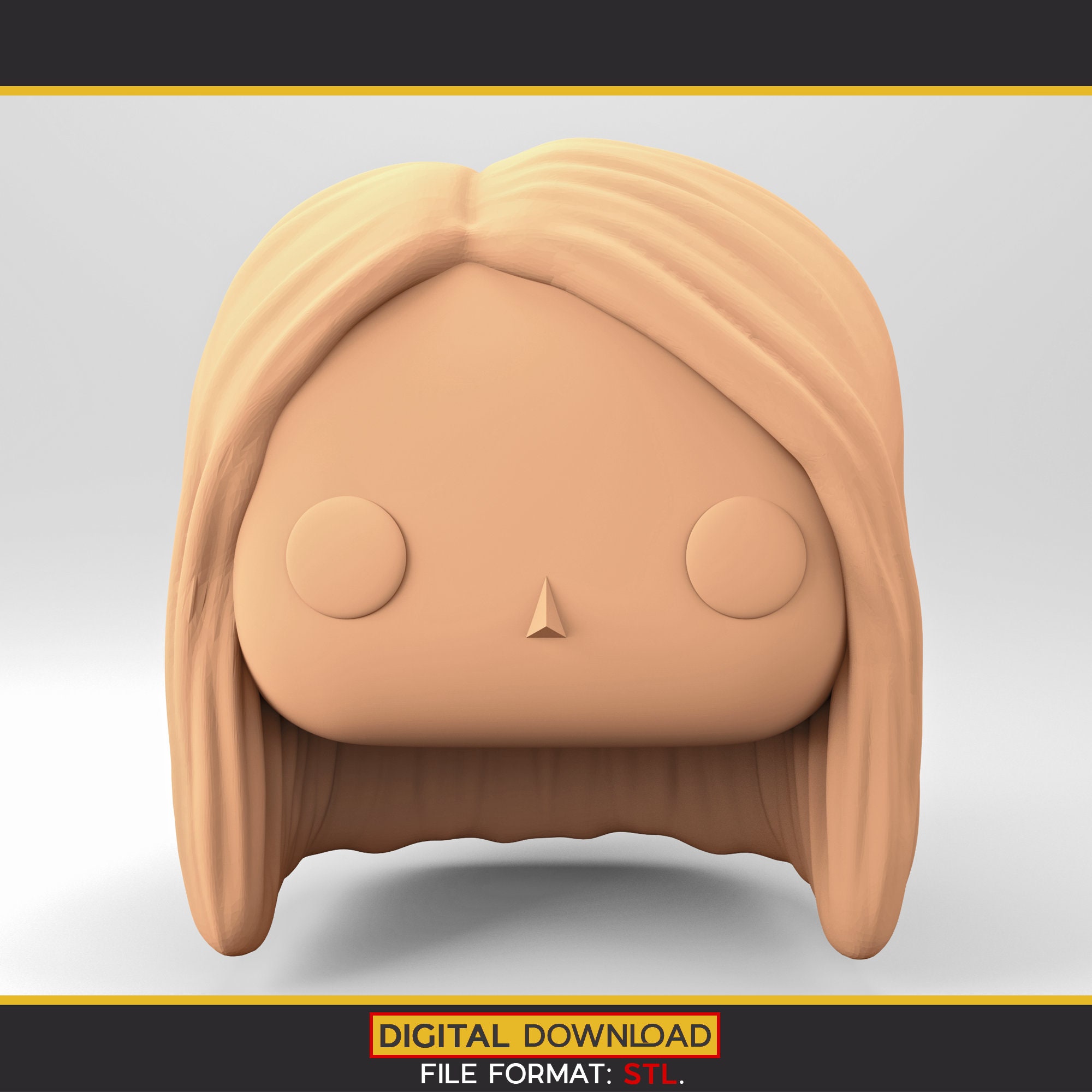 STL file ROBLOX avatar girl with short hair 👧・3D printer model