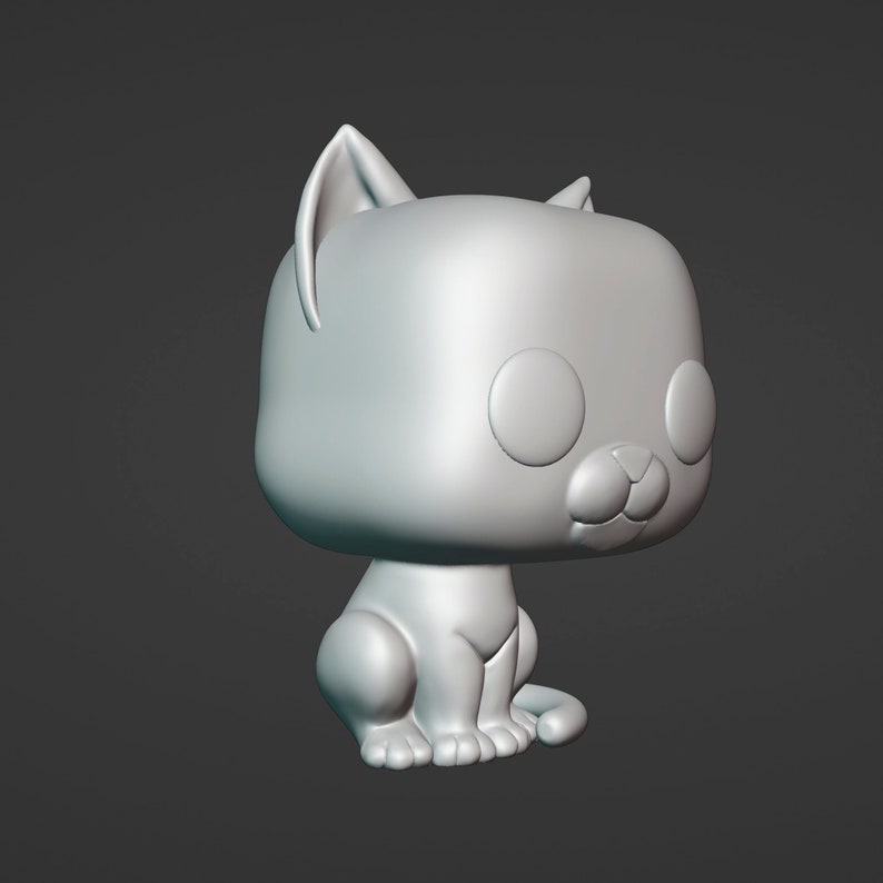 Cat 3D Model in a Funko POP Style for 3D Printing. Chibi Cat - Etsy Canada