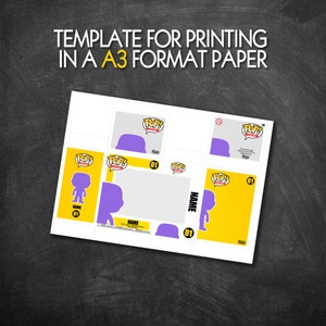 funko pop box template