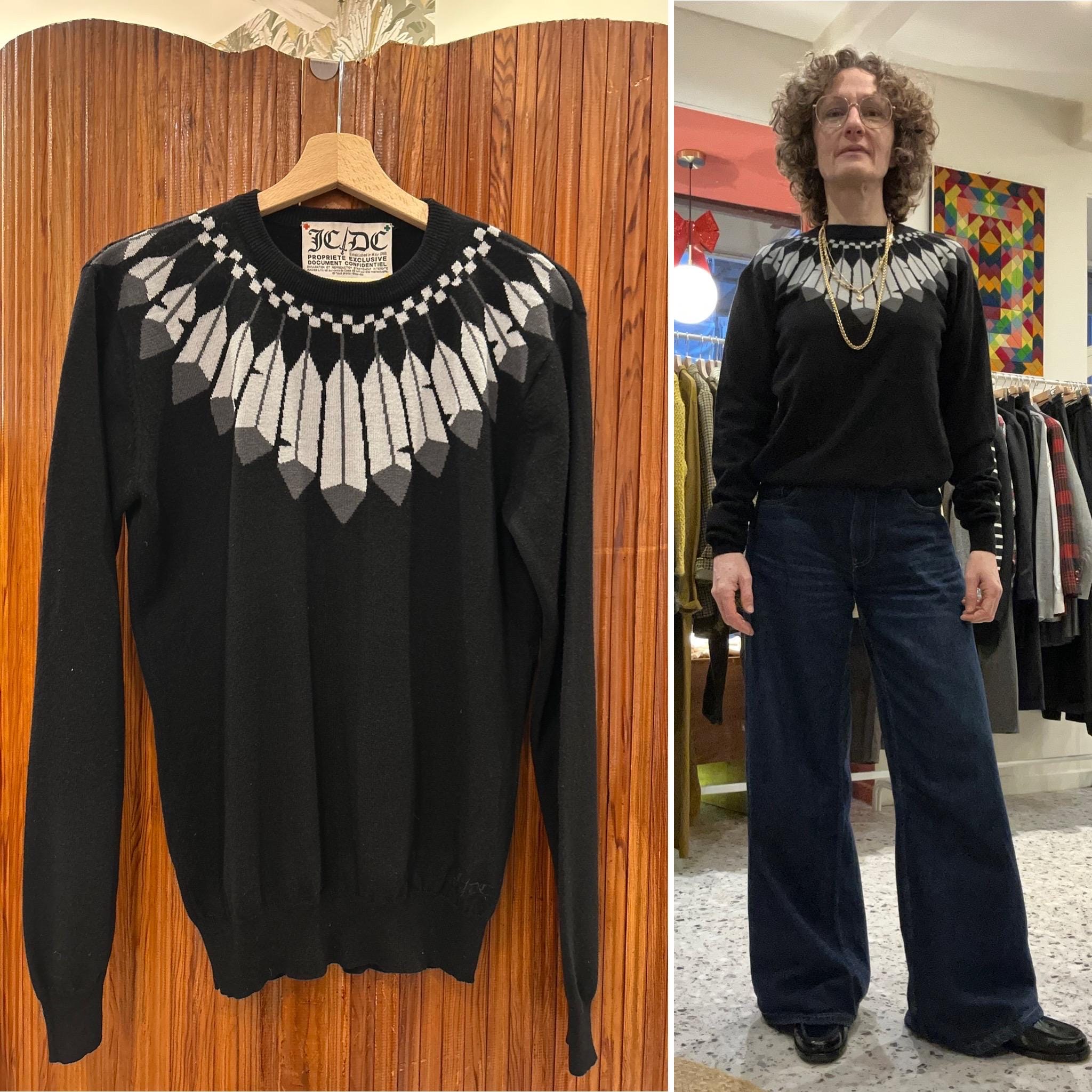 Jean Charles De Castelbajac JCDC Vintage Sweater Feather Pattern