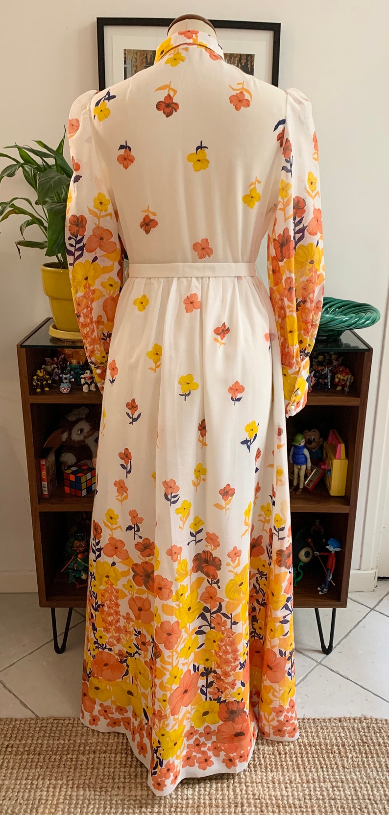 Robe vintage années 70 longue fleurie bohème hippie chic Etsy