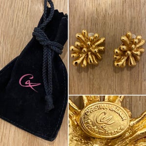 Orecchini a clip in oro Anémones di Christian Lacroix, bcbg, chic, tranquillo, lusso, dadame borghese, realizzati in Francia