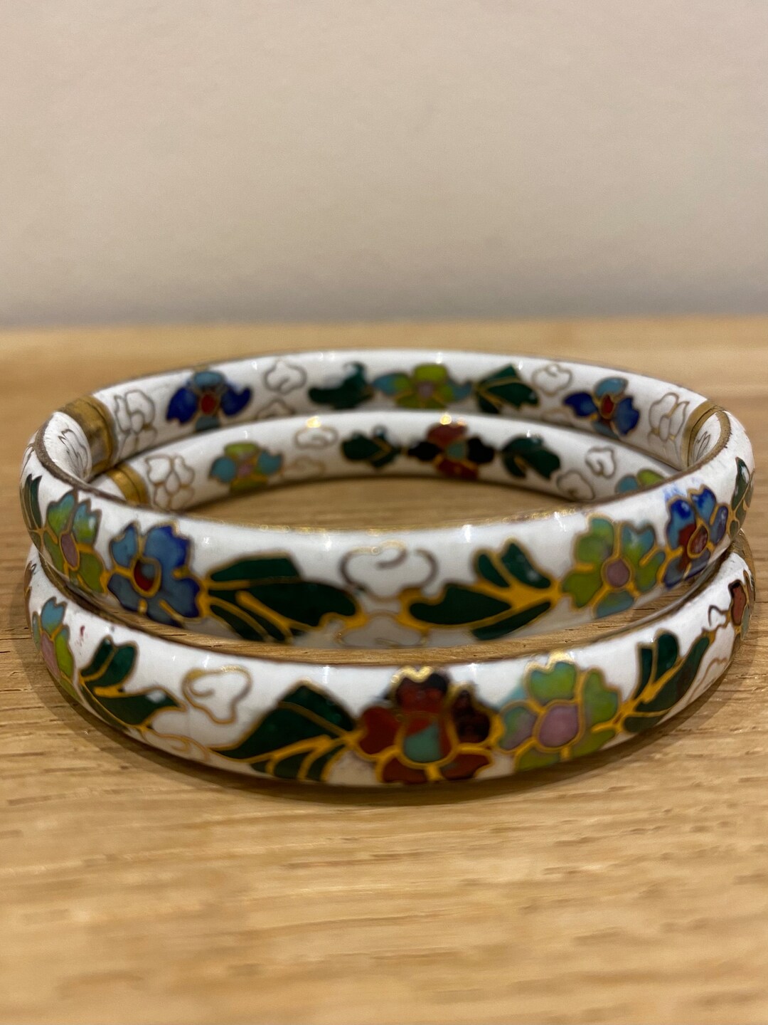 Bracelet Vintage En Métal Cloisonné - Modèle N°216 - Occasion - Voir état Sur Photos