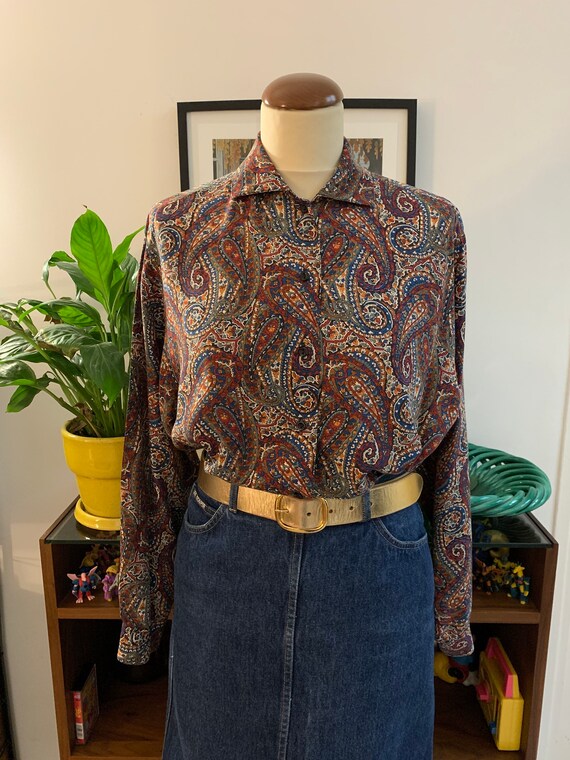 Vintage Cacharel paisley blouse