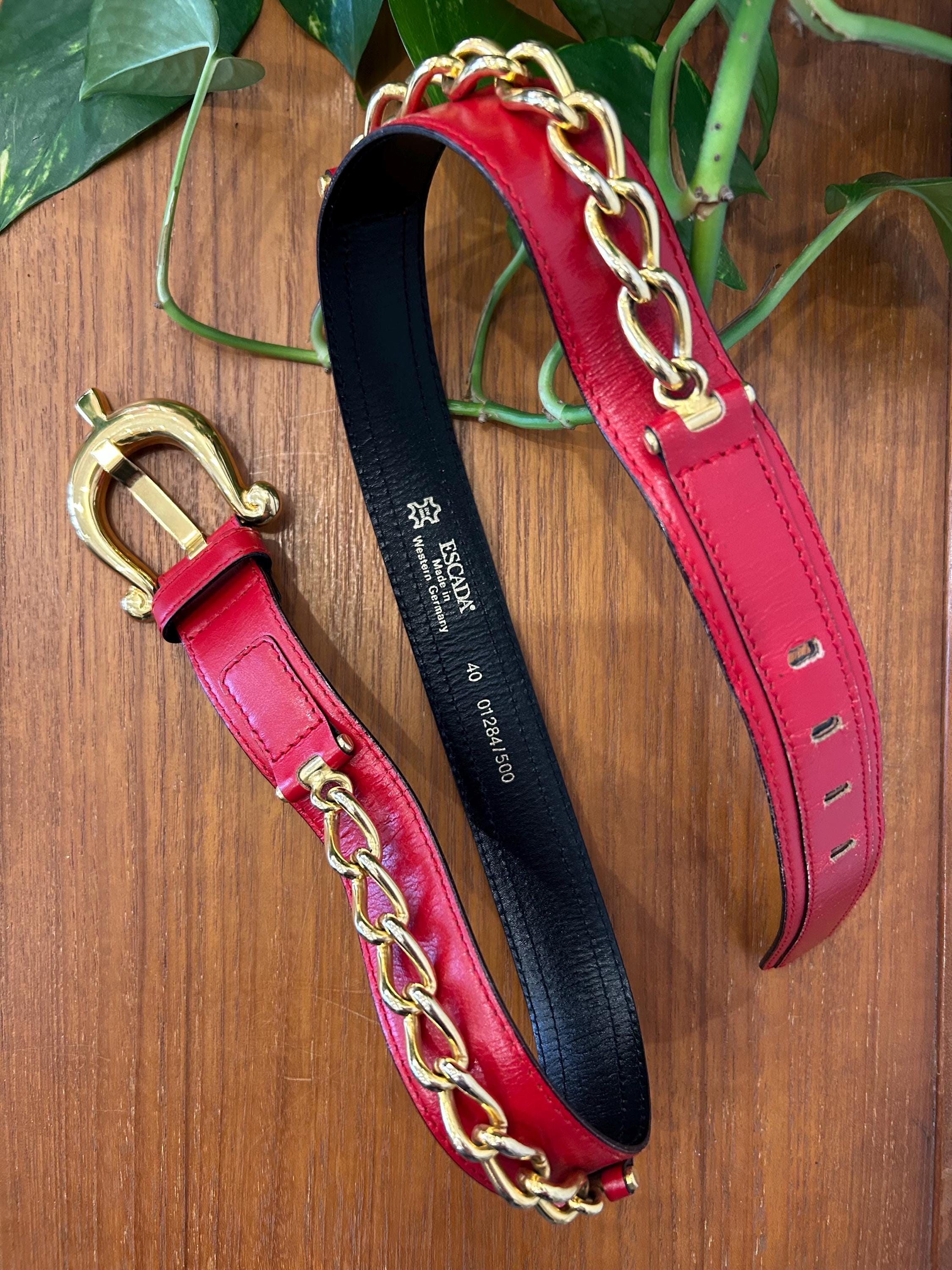 ESCADA EQUESTRIAN VINTAGE‎ UNISEX BUCKLE 80s 90s Vintage Escada Panther Blue Belt Size 42 - Etsy Ireland main image 4