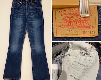 VINTAGE 1973 LEVIS SADDLEMAN BOOT JEANS BLUE CORDUROY 416