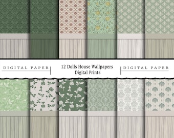 12 Vintage Victorian Digital Papers: Scrapbook & Decoupage (PDF)